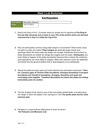 Wk 3 Earthquake Review Lab feedback