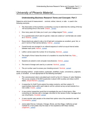 RES 351 week 5 Individual Assignment Understanding Business Research...