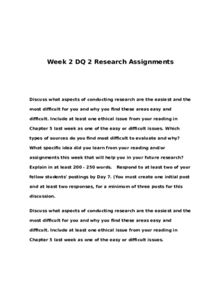 COM 340 Week 2 DQ 2 Research Assignments 433173801 (1)