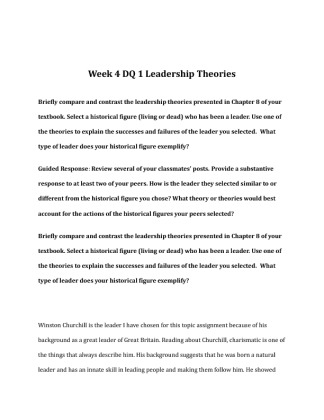 ABS 497 Week 4 DQ 1 Leadership Theories (1)
